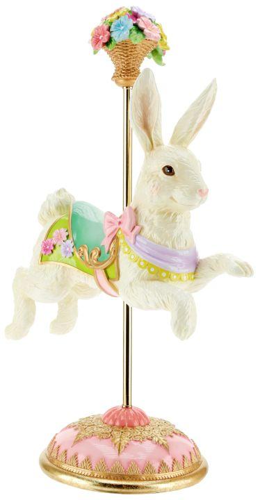 Floral Carousel Bunny - 24 Inches