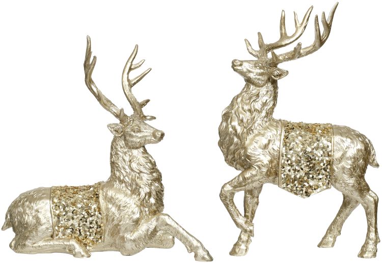 Elegant Deer, Assortment of 2 - 11.5 Inches