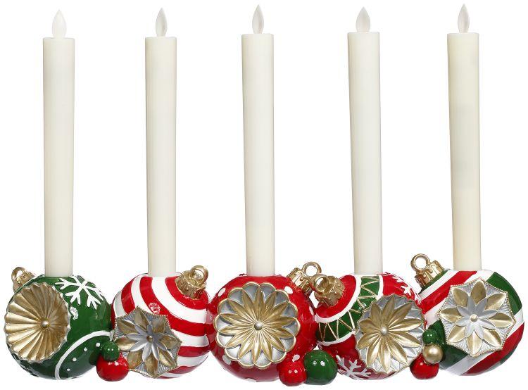 Ornament Ball Candle Holder - 16 x 3.5 Inches
