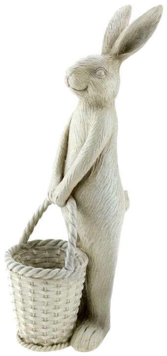 Standing Rabbit with Basket - 24 Inches