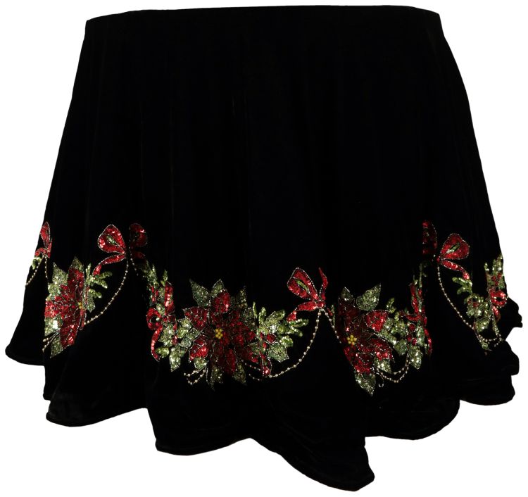 Poinsettia Table Cloth - 90 Inches Diameter