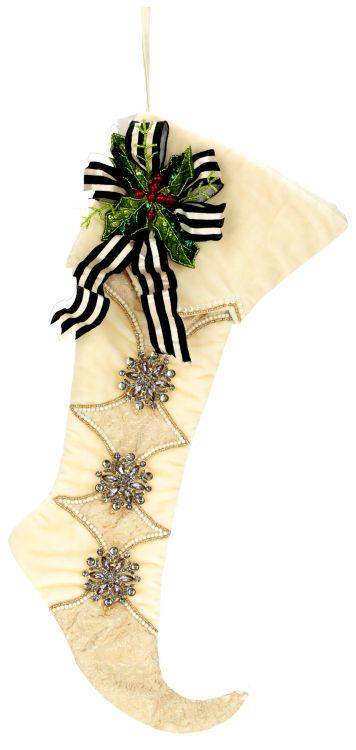 Holiday Snowflake Stocking - 24 x 9 Inches