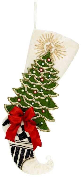 Festive Tree Stocking - 24 x 8 Inches