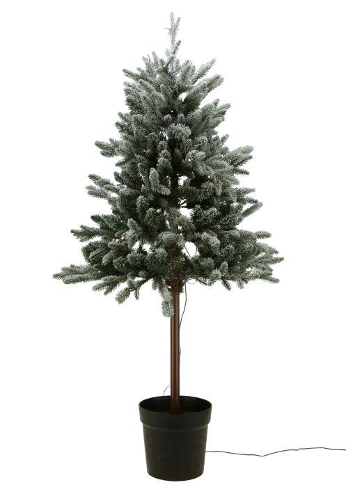 Lighted Flocked Christmas Tree - 5 Feet