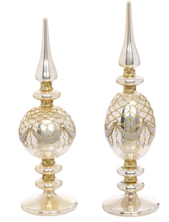 JEWELED TABLE FINIAL 13''A2