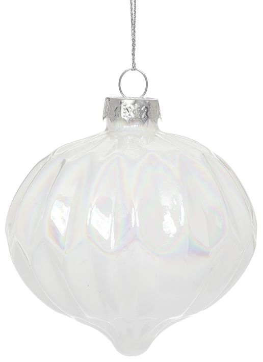 Iced Embossed Ornament - 3 Inches