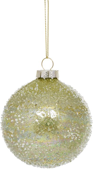 Crackled Dots Mint Ball Ornament - 3 Inches