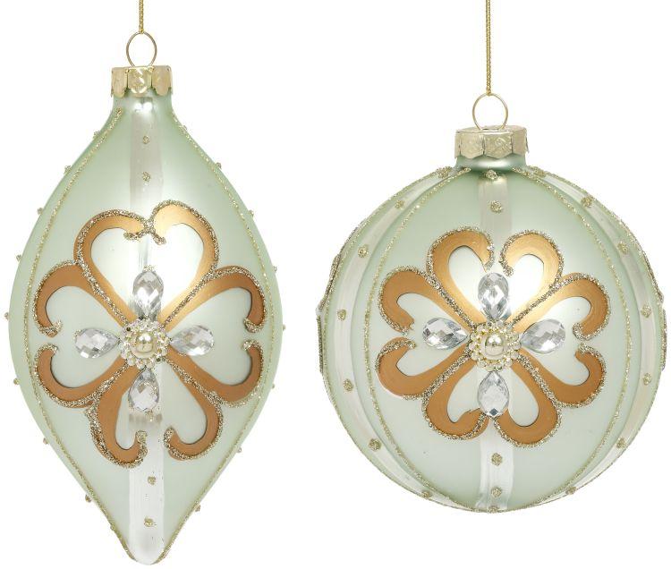 Fancy Jewelled Ornament, Assortment of 2 - 4-6 Inches