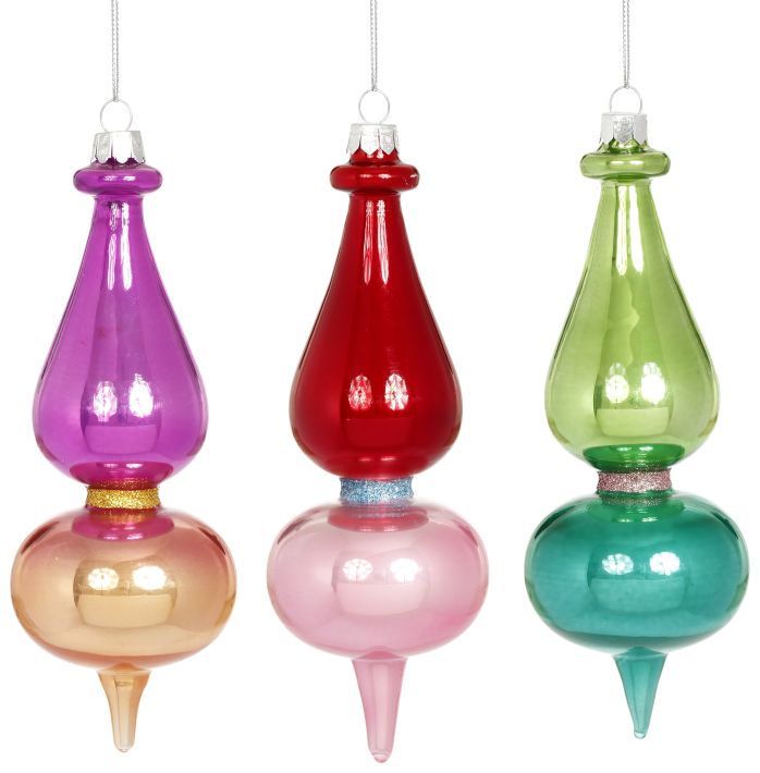 Gourd Finial Ornaments, Assortment of 3 - 7 Inches