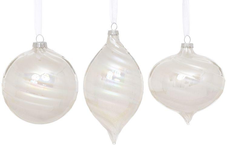 Iridescent Swirl Ornament, Box of 6 - 4-5 Inches