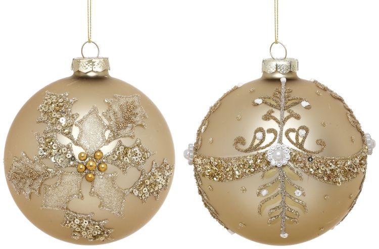 Elegant Pearl Ornament, Assortment of 2- 4 Inches