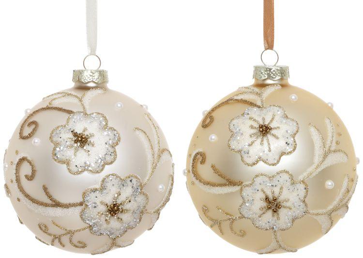 Bloom Swirl Ornament, Box of 6- 4 Inches