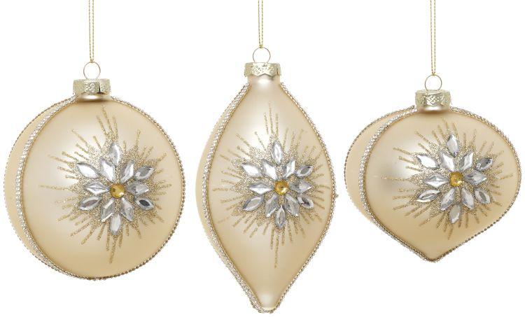 Starburst Bloom Ornament, Box of 6- 4-5 Inches