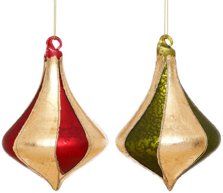 Panel Drop Ornament, Assortment of 2 - 5 Inches