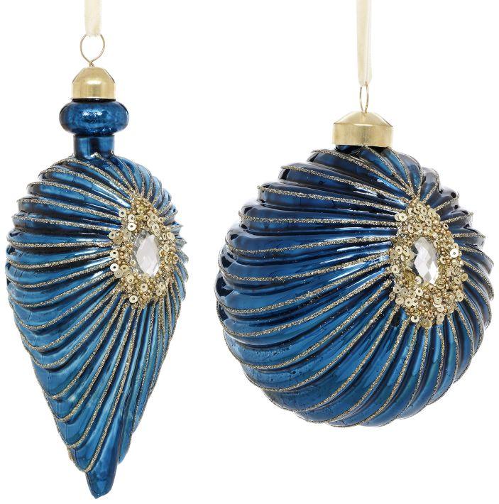 Jeweled Starburst Ornament, Assortment of 2 -  4-5 Inches