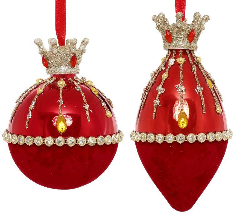 Royal Crown Ornament, Box of 6- 3-4 Inches