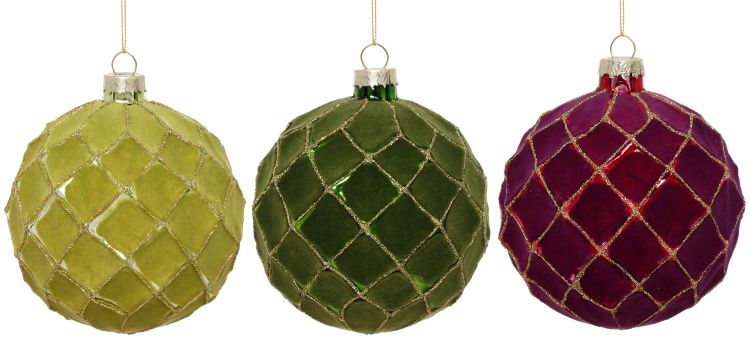 Regal Quilt Ornament, Box of 6- 4 Inches