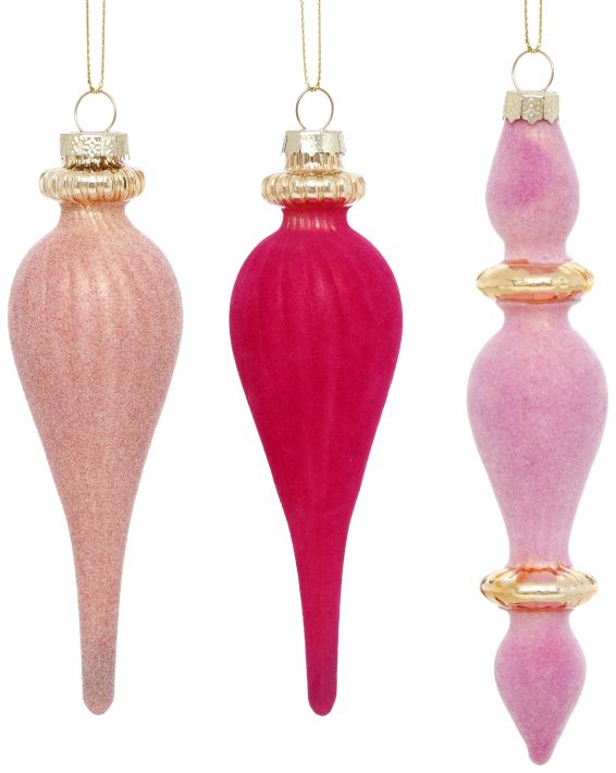 Luxe Drop Ornament, Box of 6- 5 Inches