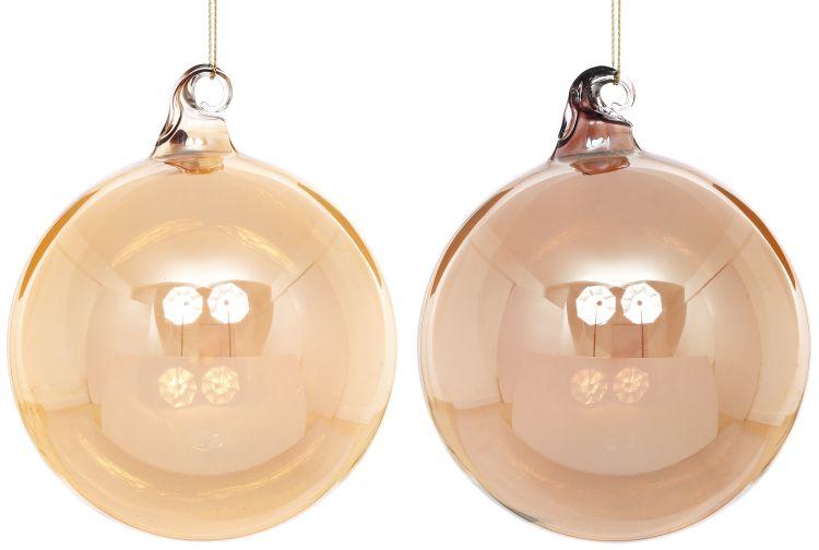 Gleaming Holiday Ornament, Box of 6- 4 Inches