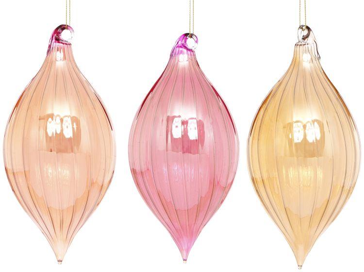 Gleaming Holiday Finial Ornament, Box of 6- 5 Inches