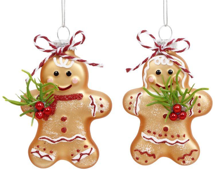 Gingerbread Couple Ornament, Assortment of 2- 3 Inches