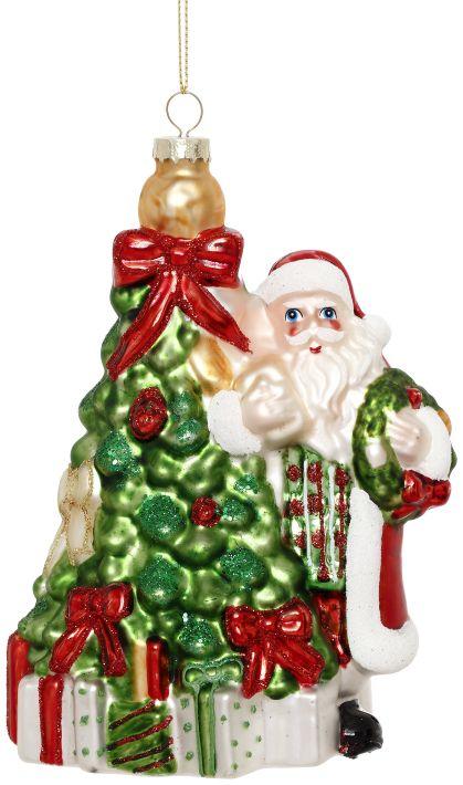 Jolly Santa Tree Ornament - 6 Inches