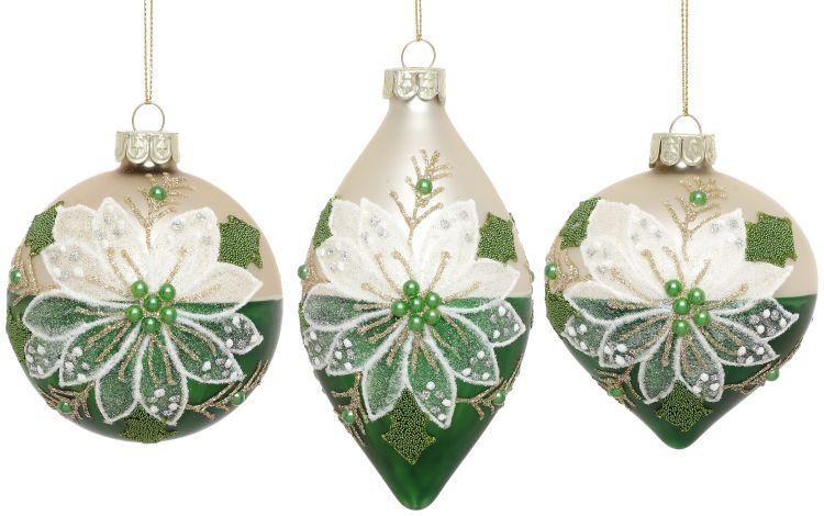 Graceful Bloom Ornament, Box of 6- 3-4 Inches