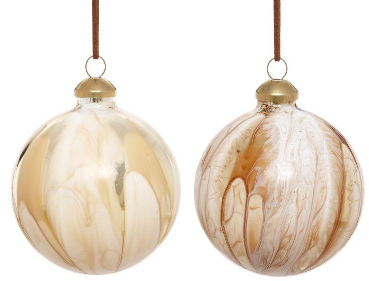 Swirled Classic Ornament, Box of 6- 4 Inches