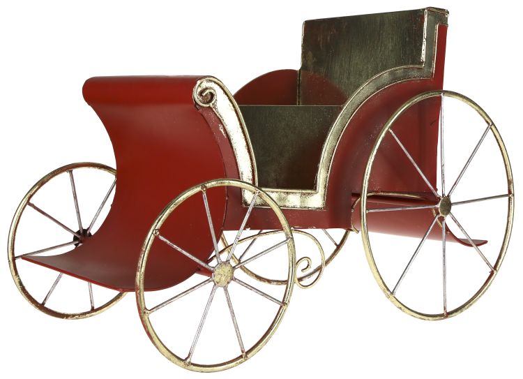 Carriage Red with Gold Trim, 17.5 inches