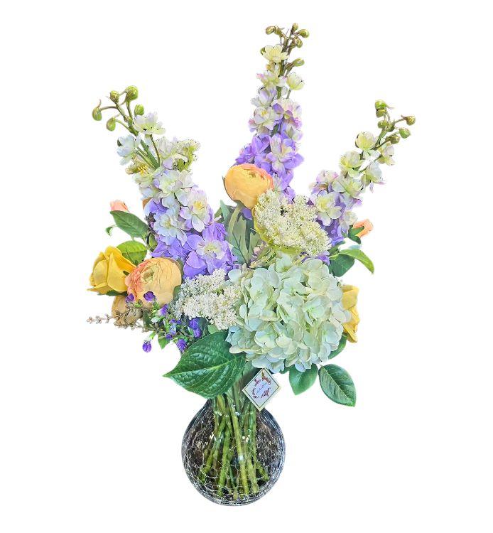 Garden Bloom in Crackle Vase - 27.5 Inches