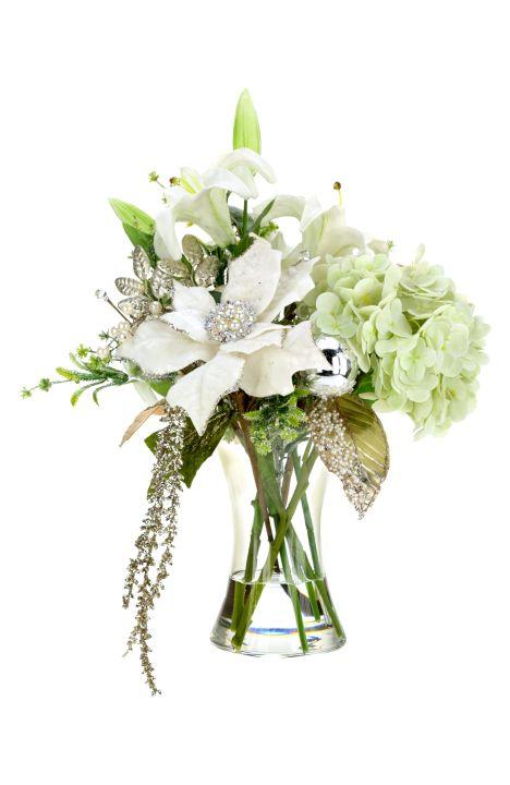 Lily Hydrangea Christmas Vase