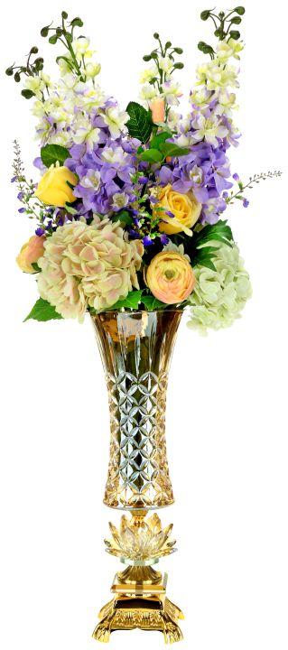 Hydrangea and Rose Arrangement in Vase - 38 Inches